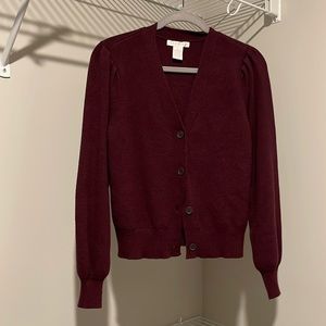 design history puff cardigan